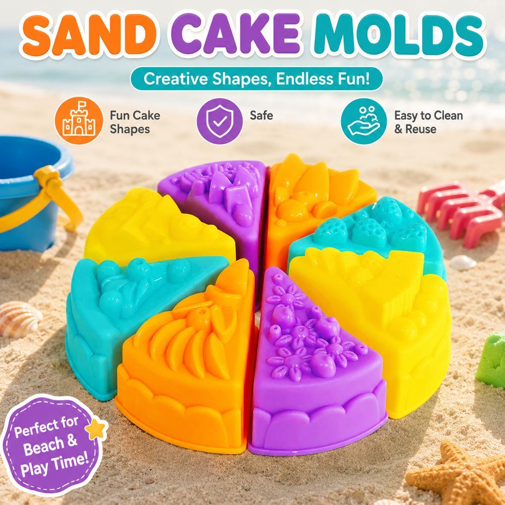 Kinetic Sand Mold - مجموعة قوالب رمل على شكل كعكة