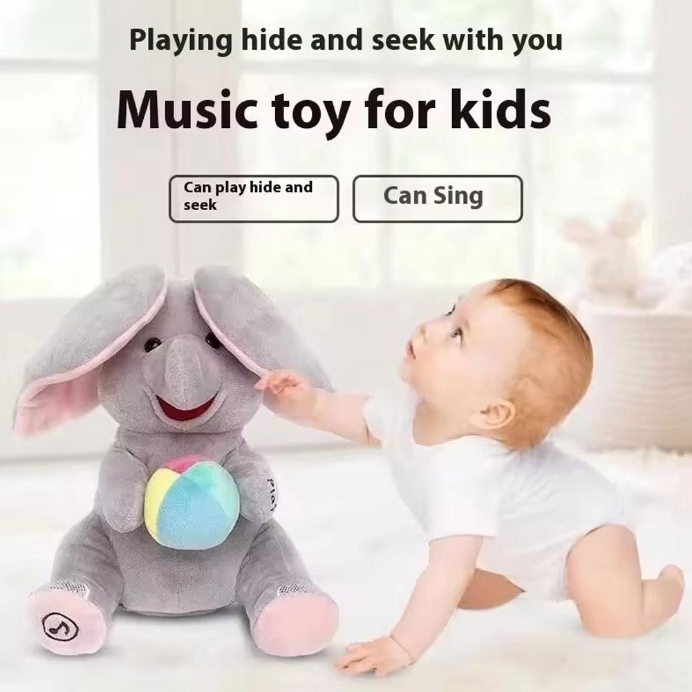 Kids Toys Elephant - دمية فيل محشوة للعب الاختباء مع