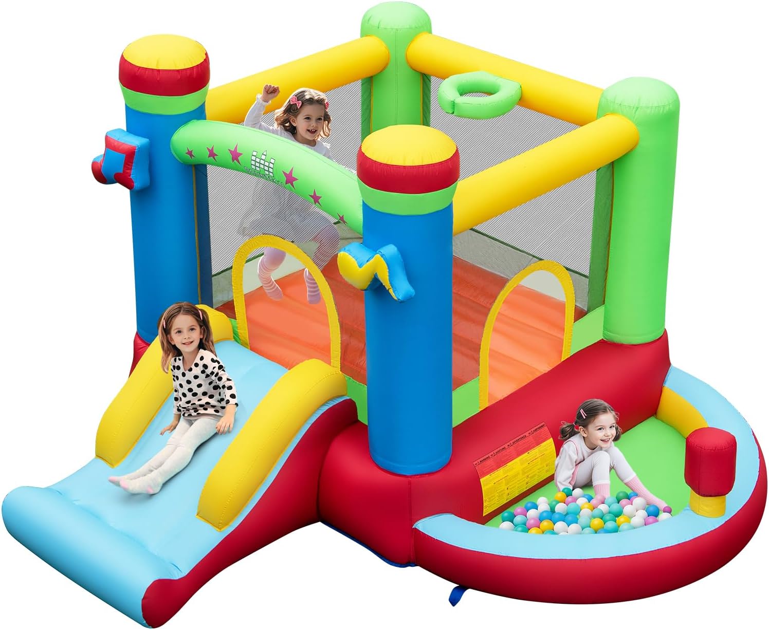 Basketball Hoop Kids Indoor - بيت قفز قابل للنفخ مع حوض