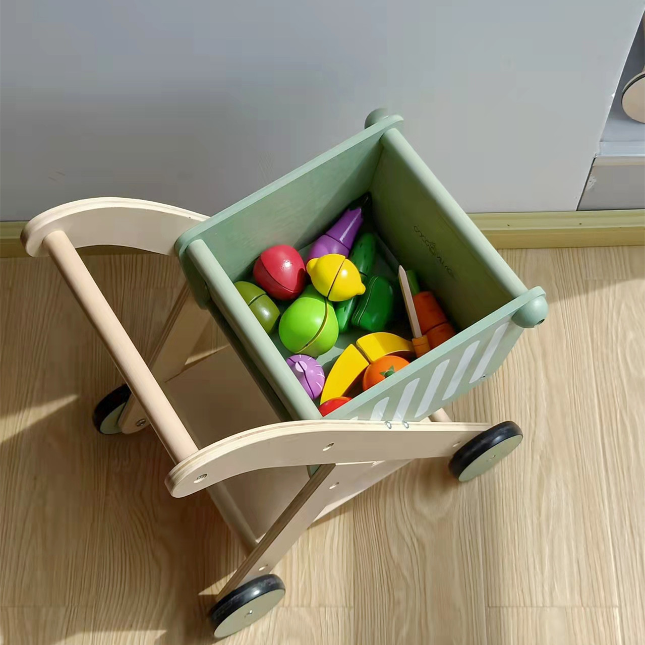 INS Kids عربة تسوق خشبية مقلدة - مراجعة Kids Toys Shop وسعره