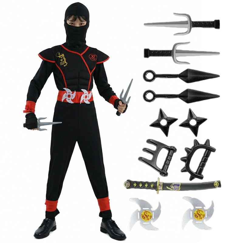 زي نينجا باللونين الأسود والأز - مراجعة Kids Toys Japan وسعره