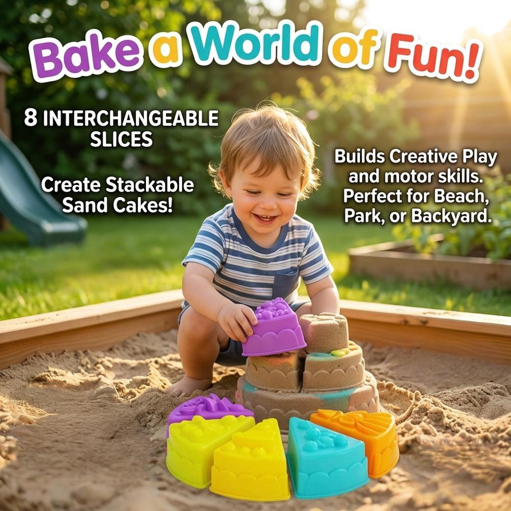 مجموعة قوالب رمل على شكل كعكة  - مراجعة Kinetic Sand Mold وسعره