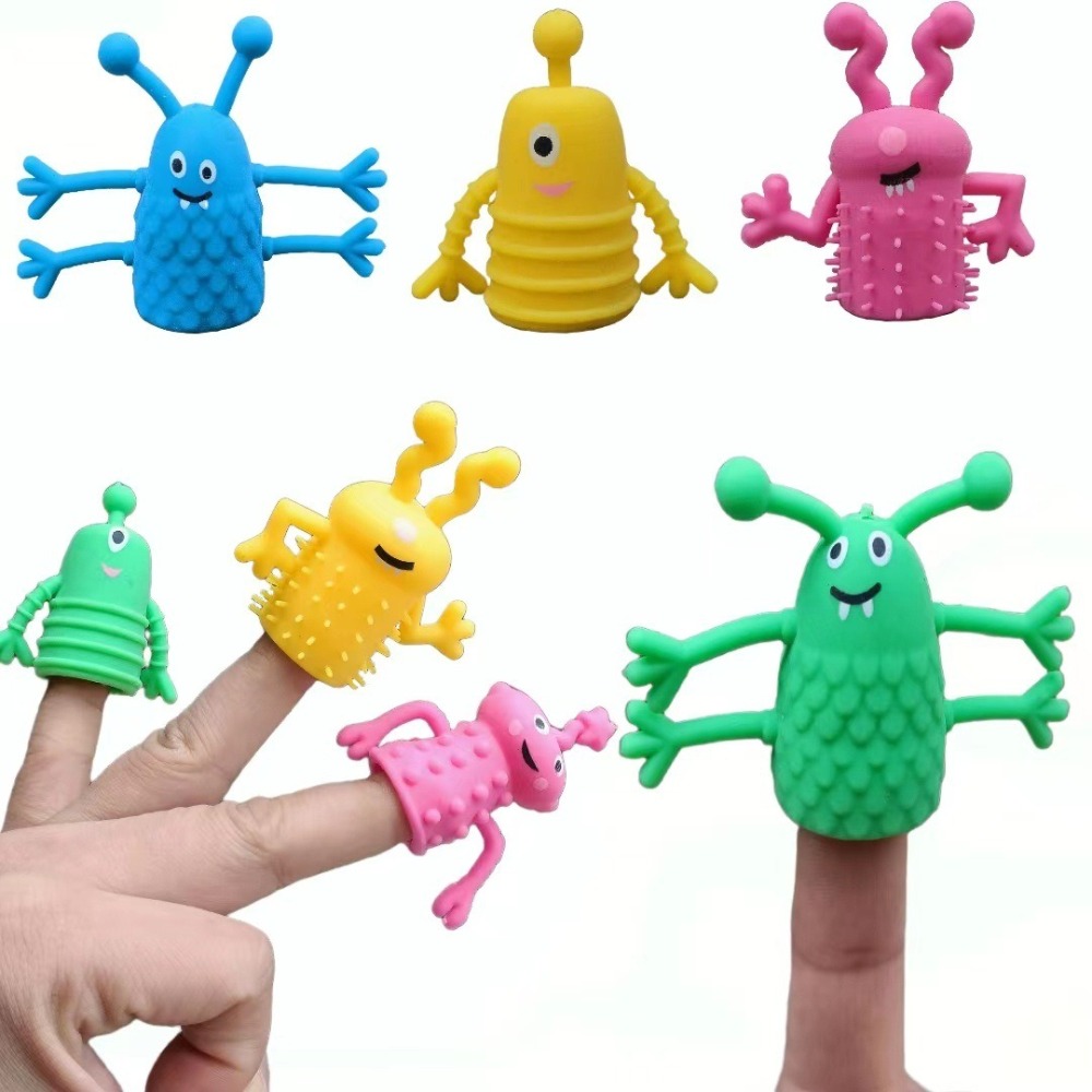 10 قطع من دمى الأصابع المطاطية - مراجعة Kids Toys Dinosaur وسعره