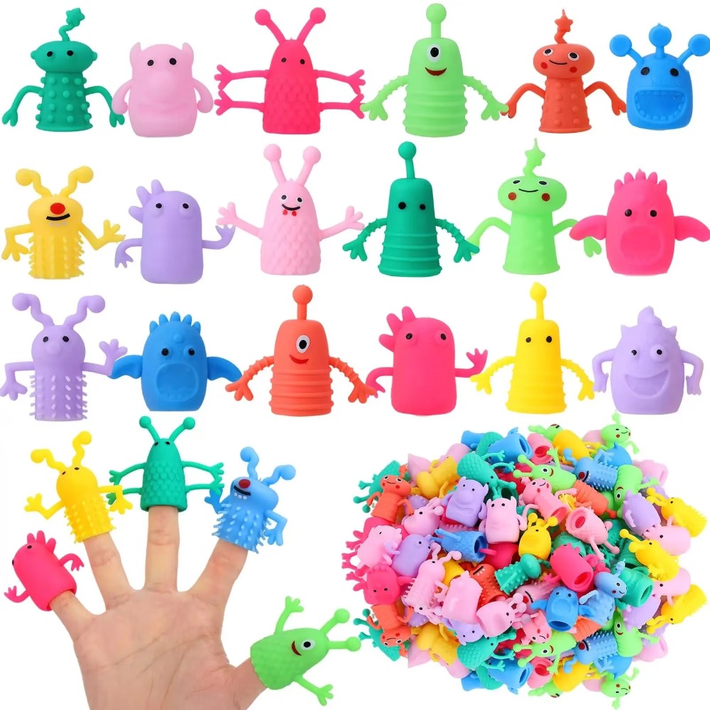 10 قطع من دمى الأصابع المطاطية - مراجعة Kids Toys Dinosaur وسعره