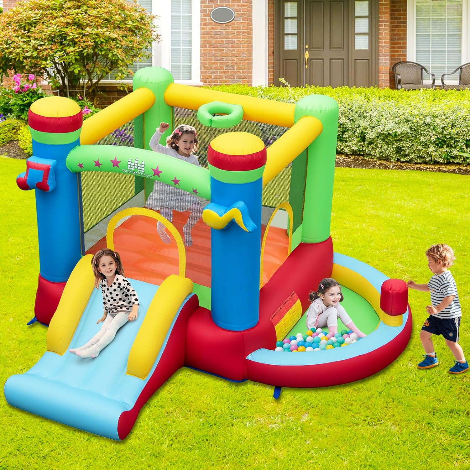 بيت قفز قابل للنفخ مع حوض كرات - مراجعة Basketball Hoop Kids Indoor وسعره
