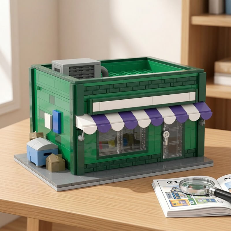 مكعبات بناء MOC، نموذج متجر شا - مراجعة Kids Toys Shop وسعره