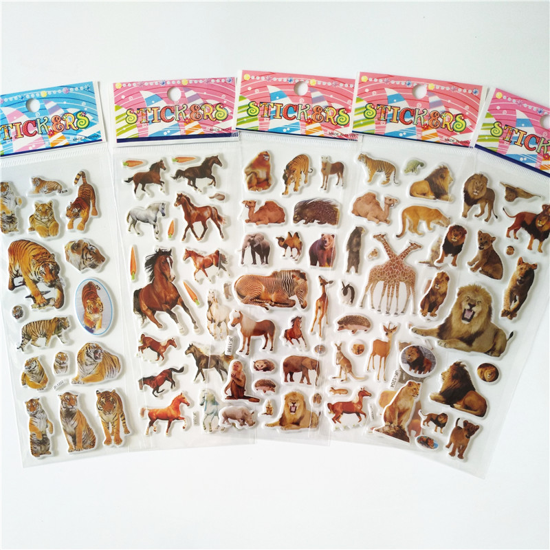 6 قطعة ملصقات نمط الحيوانات ال - مراجعة Kids Toys Elephant وسعره